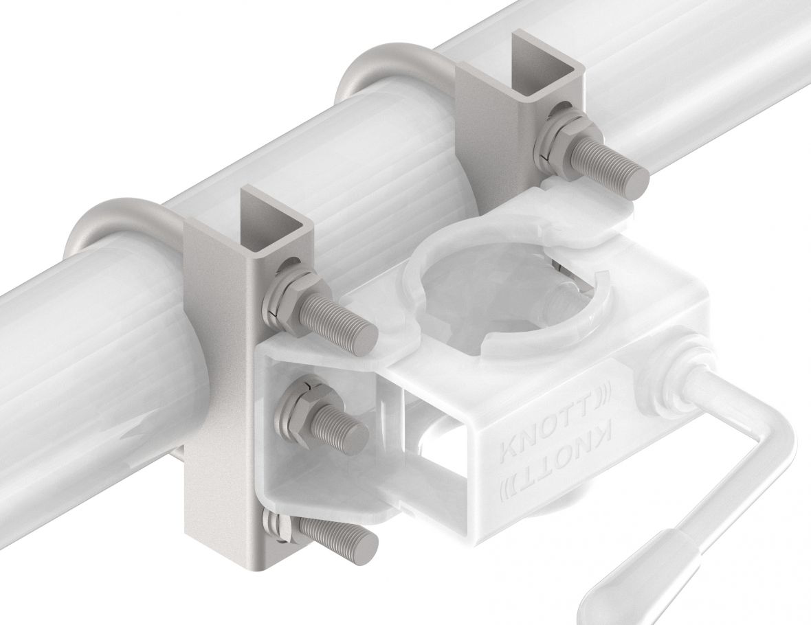 Fixation support roue jockey tube rond Knott 406562.001