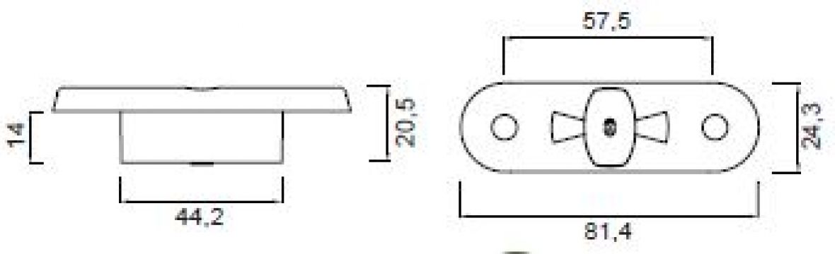 Feu de position rouge Posipoint avec câble Knott 406654.001