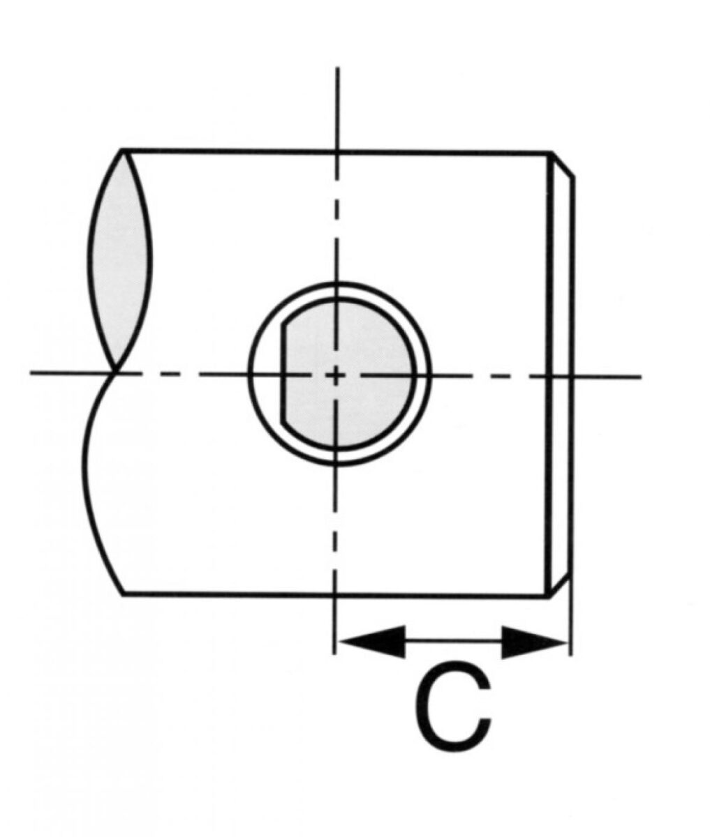 Klappsplint — Ø: 10 mm; L: 45 mm; D4 max.: 32 mm; C max.: 14 mm Knott 407807.005