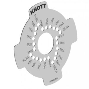 Gabarit entraxe 4 trous Knott 407886.001