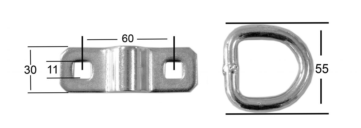 Anneau d&rsquo;arrimage + platine lâche grand modèle Knott 408006.001