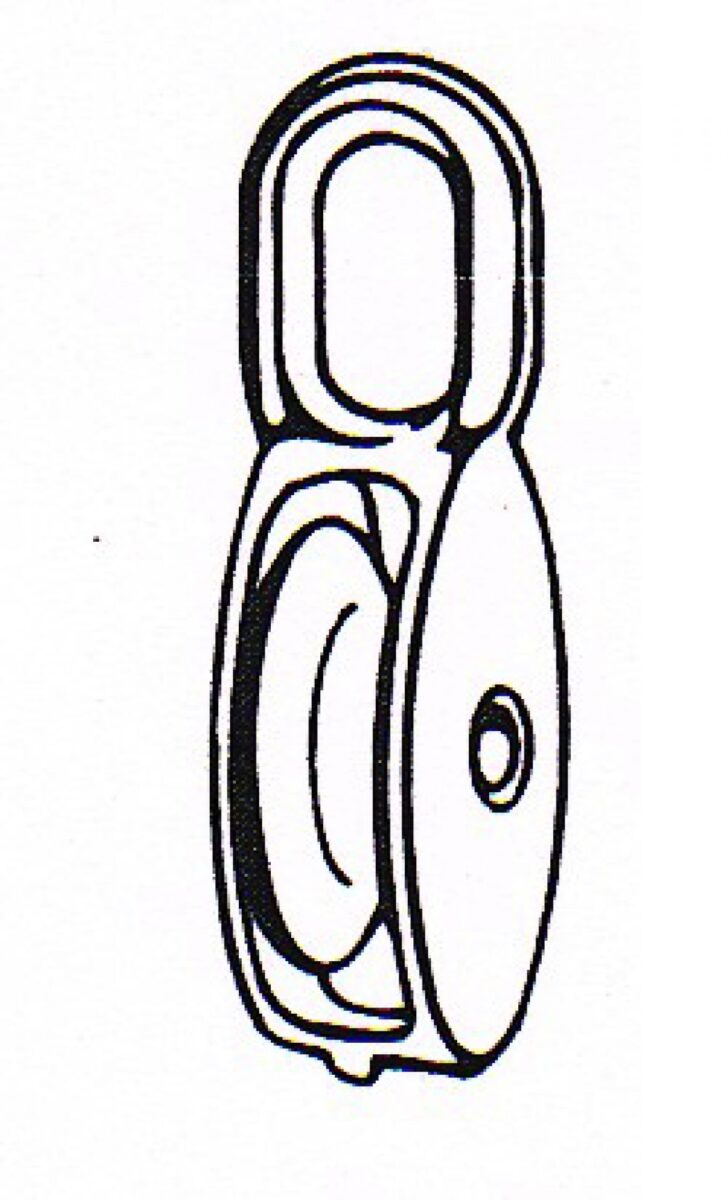 Poulie avec rouleau nylon 5 mm ; 225 kg Knott 408845.001