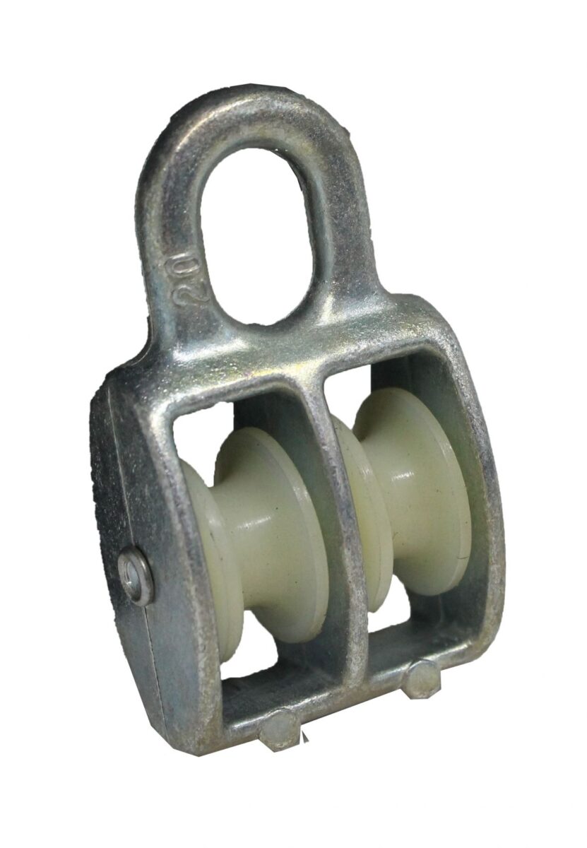 Double poulie avec rouleau nylon 6 mm ; 400 kg Knott 408849.001