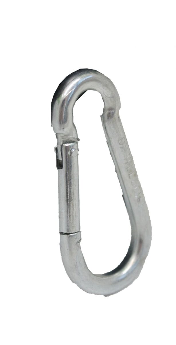 Karabinerhaken — d1: 10 mm; h1: 100 mm; d2: 15 mm; d3: 11 mm; Zul.Belastung (kg): 300 Knott 412950.001