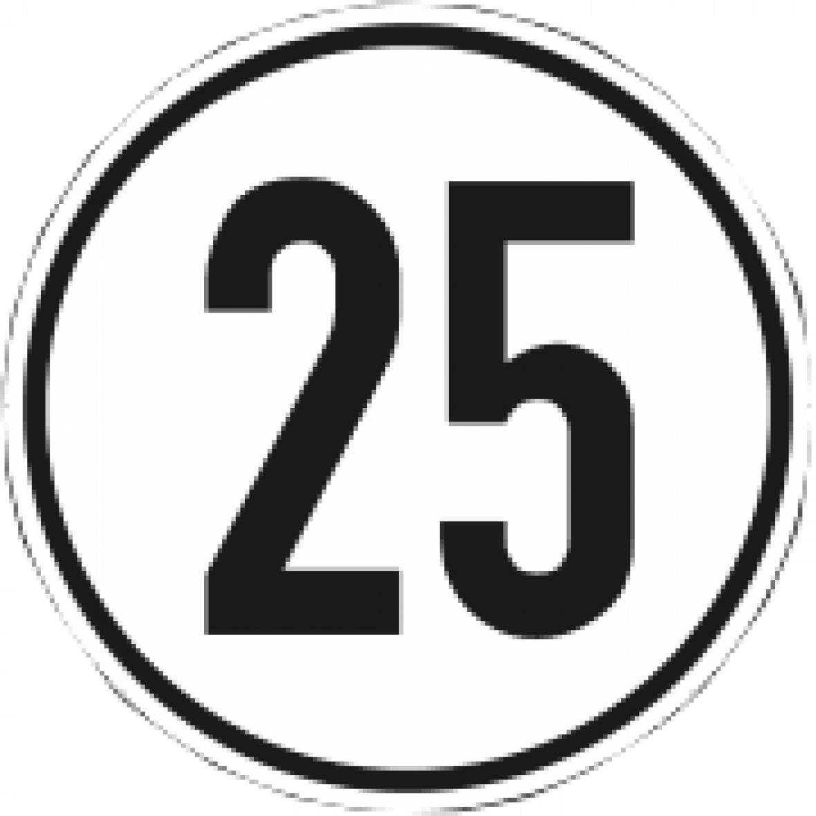 Plaque de vitesse 25 km/h Knott 410127.025