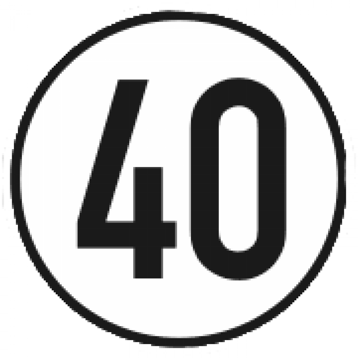 Plaque de vitesse 40 km/h Knott 410127.040