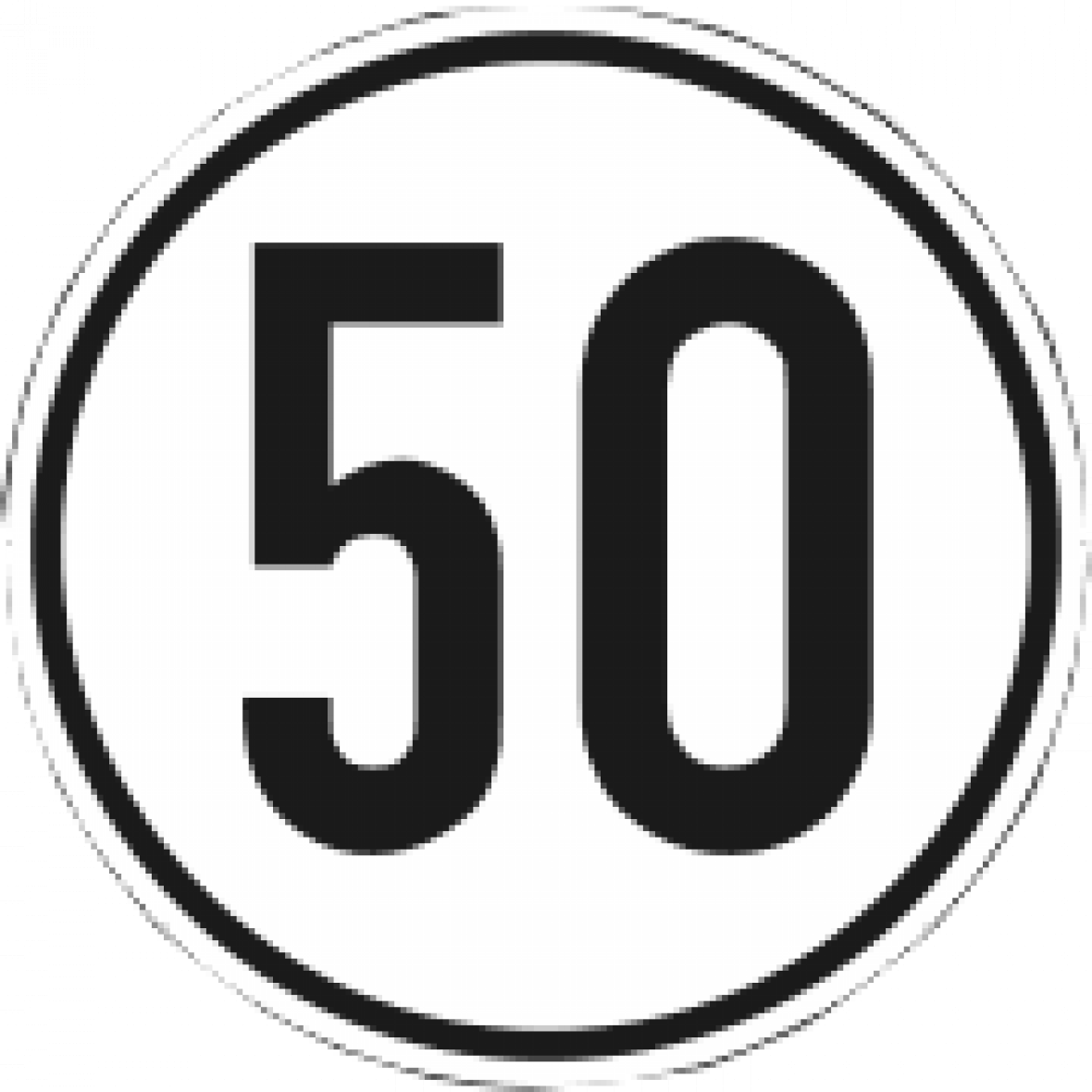 Plaque de vitesse 50 km/h Knott 410127.050