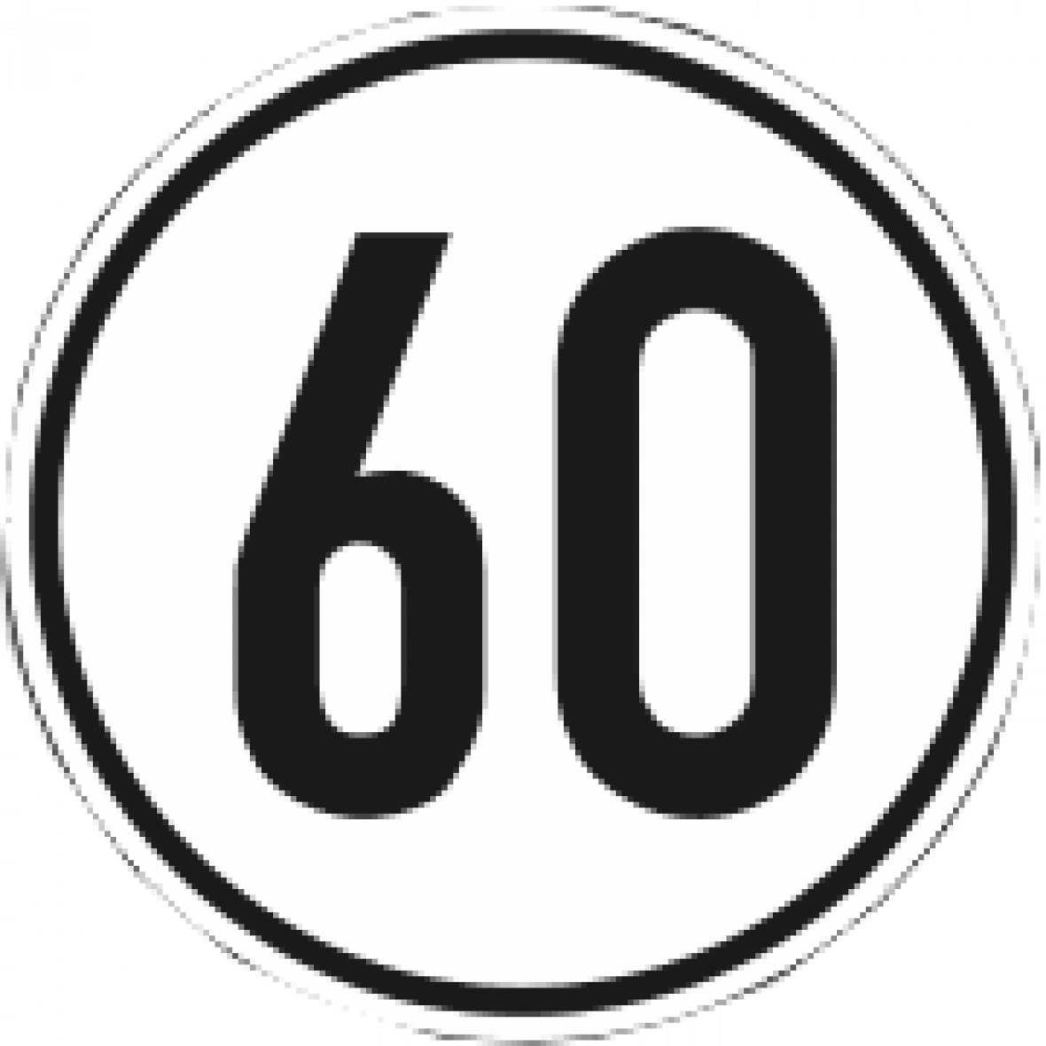 Plaque de vitesse 60 km/h Knott 410127.060