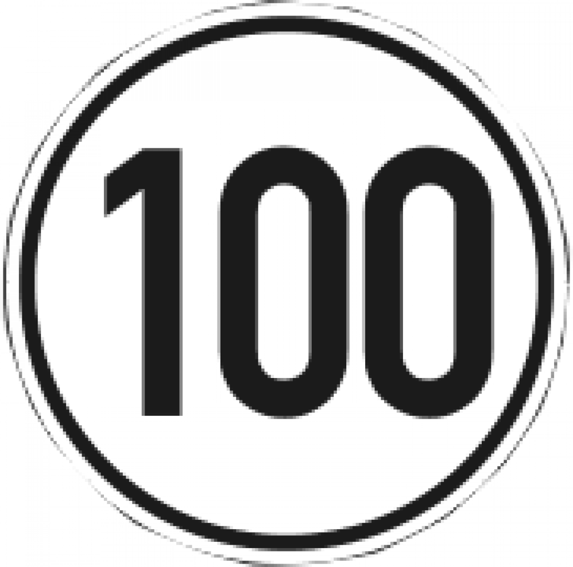 Plaque de vitesse 100 km/h Knott 410127.100