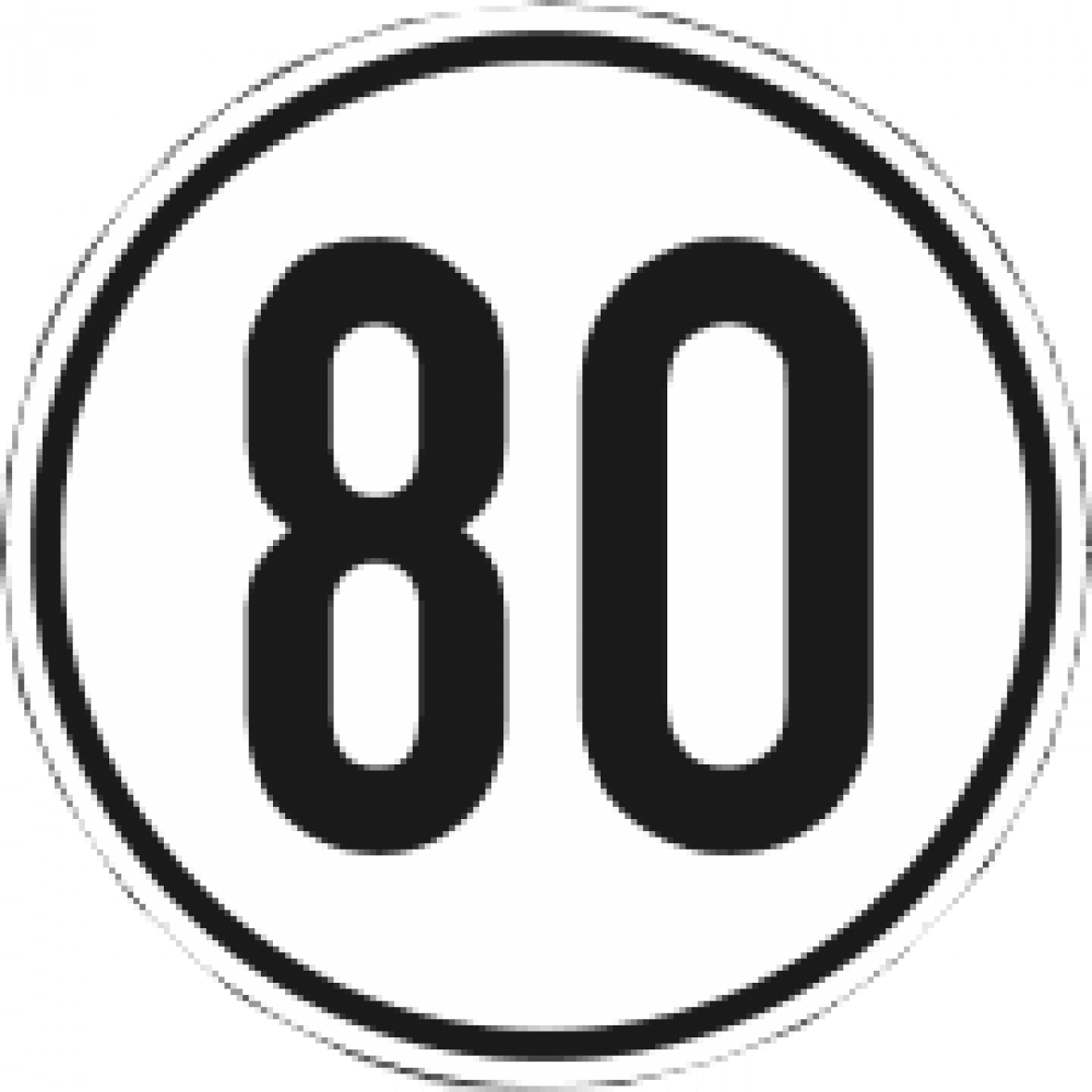 Plaque de vitesse 80 km/h Knott 410127.080