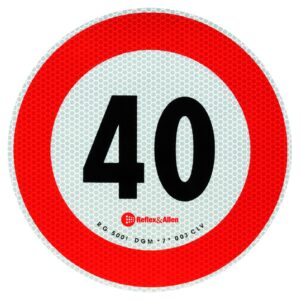 Plaque de vitesse 40 km/h (Autriche/Italie) Knott 411260.040
