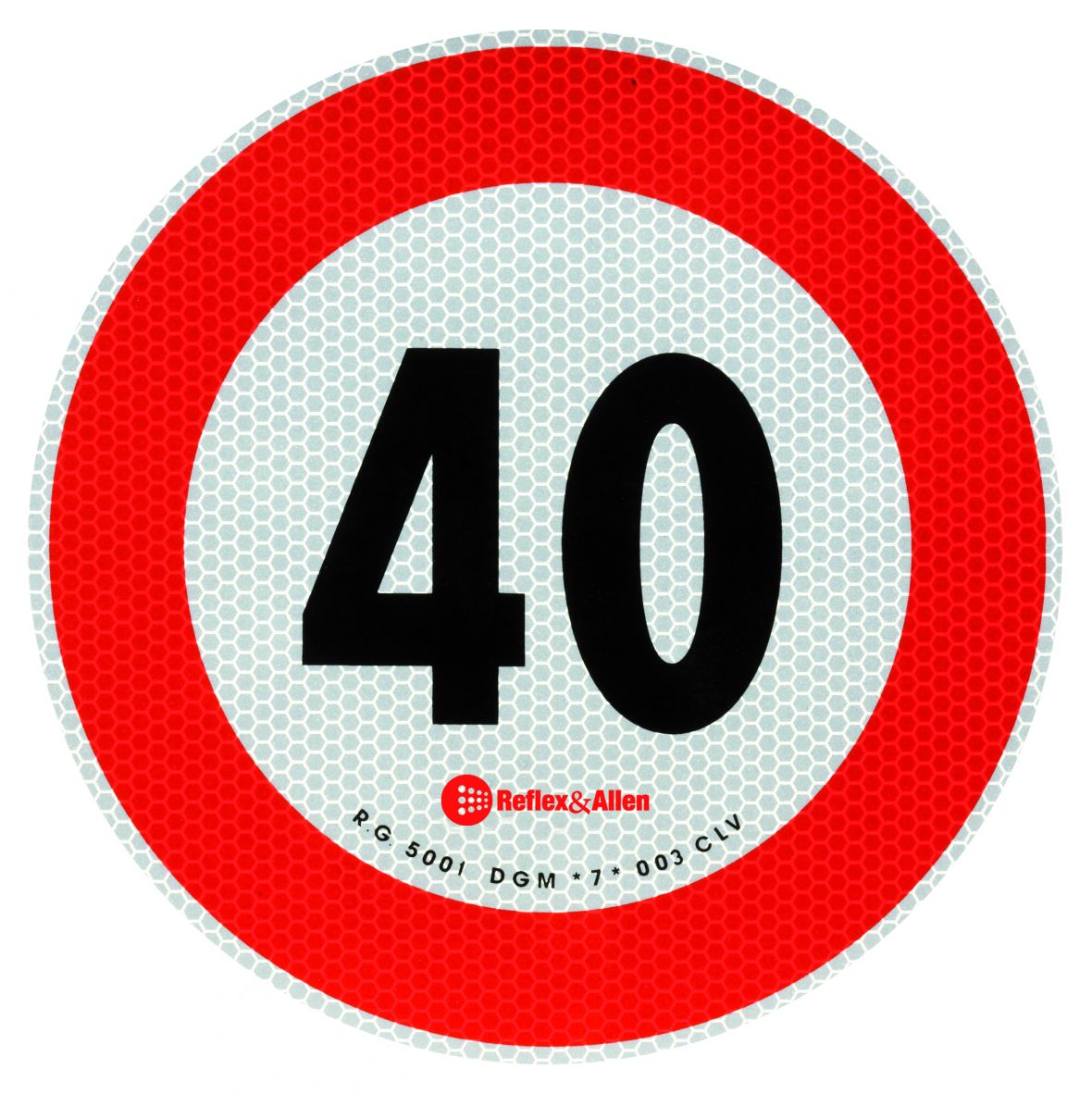 Plaque de vitesse 40 km/h (Autriche/Italie) Knott 411260.040