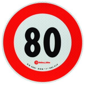 Plaque de vitesse 80 km/h (Autriche/Italie) Knott 411260.080