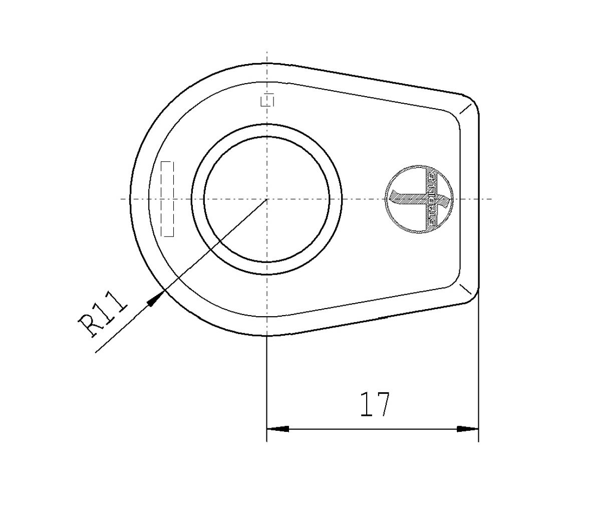 Oeil galvanisé M6 pour vérin à gaz Knott 415980.001