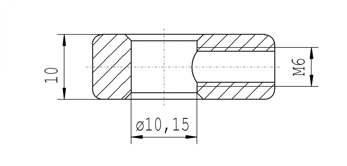 Oeil galvanisé M6 pour vérin à gaz Knott 415980.001