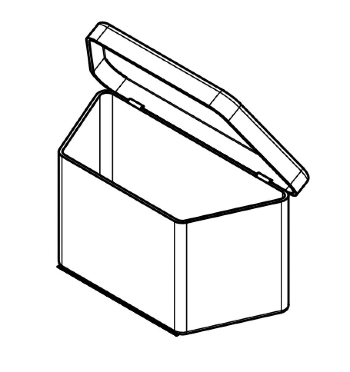 Staubox Typ “Profibox Plus“ — L1/L2: 630/570 mm; B: 305 mm; H: 355 mm Knott 416559.001