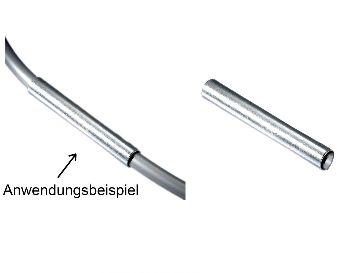 Tube de jonction 75mm zingué pour corde 8mm Knott 416723.001