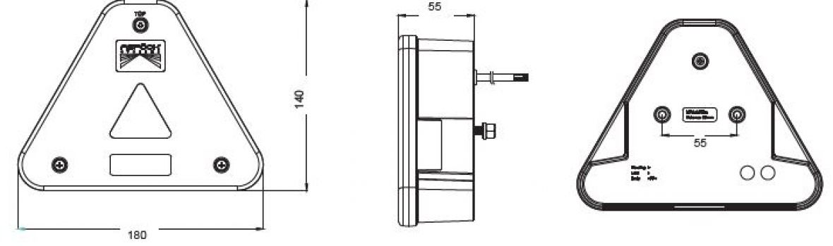 Feu arrière Agripoint 5 broches Knott 417206.001
