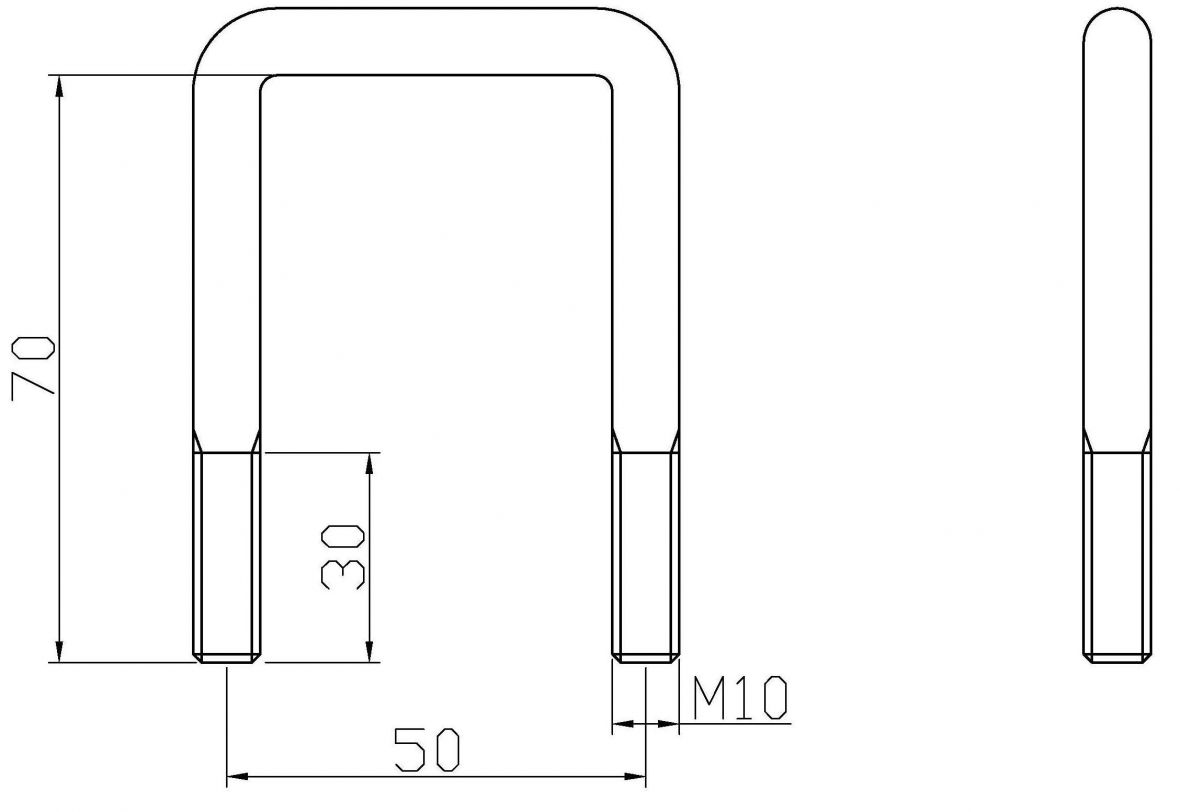 Anneau d’arrimage galvanisé, 1000daN, M10x30 mm Knott 420096.001