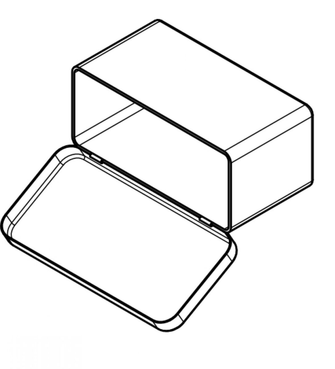 Staubox Typ ”82203 Blackit” spritzwassergeschützt, 2 Verschlüsse — L: 750 mm; B: 355 mm; H: 300 mm Knott 420406.001