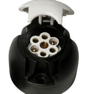 Prise 7 pôles plastique 7 connexions à vis 3 passe-fils Knott 420706.001