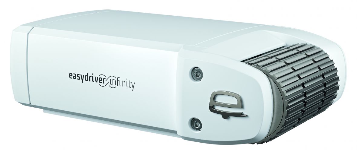 Easydriver — Zul. Gesamtgewicht kg: 3500 1800; Steigfähigkeit* Strom- Gewicht % aufnahme kg: 12 30 A 58,00 27 Knott 423858.001