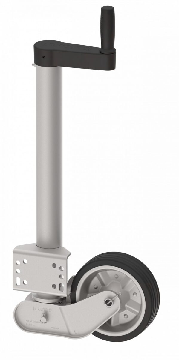 Roue jockey galvanisé avec manivelle plastique Knott 424197.001