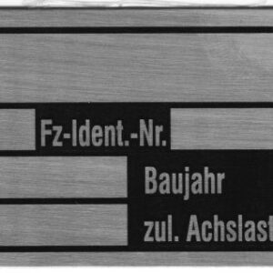 Plaque d&rsquo;identification métal 38x148mm Knott 404419.001