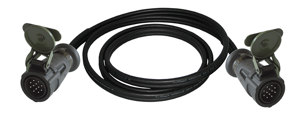 Câble (VG 96927-22) avec 2x fiches 12P/24V avec contacts mâles (selon VG 96923 B1-12P) 12P/24V — 1,80 m Erich Jaeger 651574