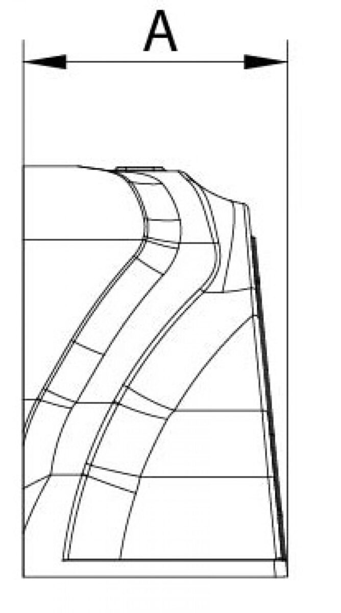 Garde-boue plastique 1 essieu 215 mm Knott 6BG770.002