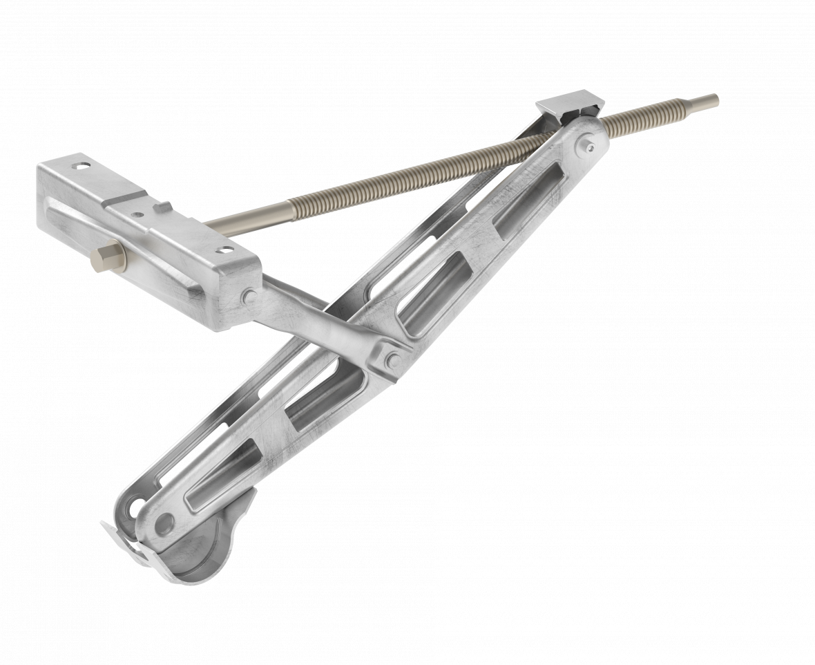 Béquille à manivelle 500mm sans glissière Knott 9885149204
