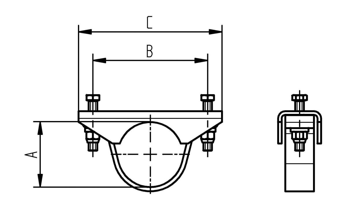 Dispositif de serrage complet avec étrier et vis Knott 98885693