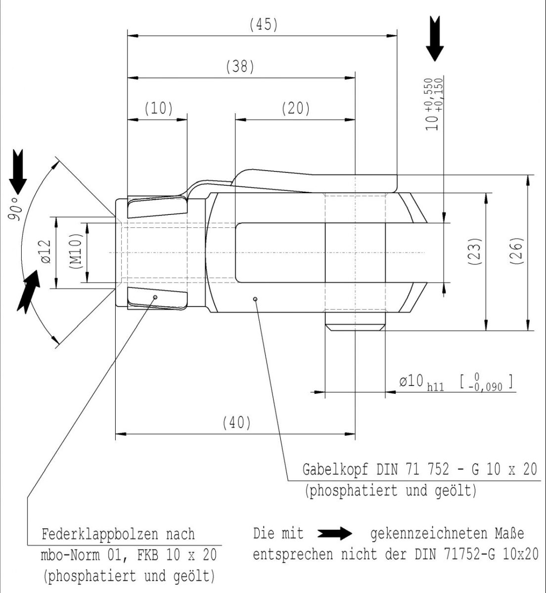 Tête d’attelage M10x20 Knott D71752.017