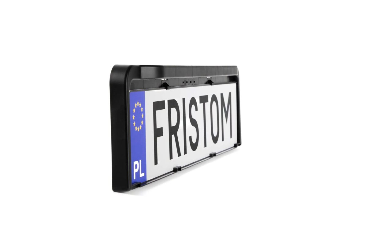 Cadre de plaque d’immatriculation avec éclairage intégré, 12–30V, câble 1,5m Fristom FT-264 LED M15