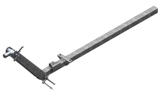 Timon réglable en hauteur 750 kg — porte-à-faux 1 160 mm, longueur totale 2 169 mm AL-KO 20057504