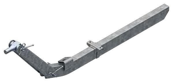 Timon réglable en hauteur 162 VB version M — porte-à-faux 2 370 mm, longueur totale 3 422 mm AL-KO 20057715