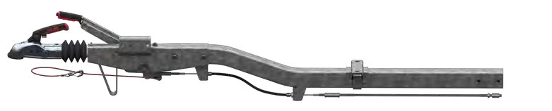 Timon coudé carré freiné 700 à 1 000 kg — C 2 340 mm, A 2 965 mm AL-KO 20061407