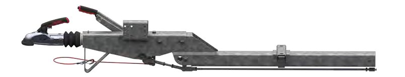 Timon coudé carré freiné 700 à 1 350 kg — C 1 620 mm, A 2 470 mm AL-KO 20061905