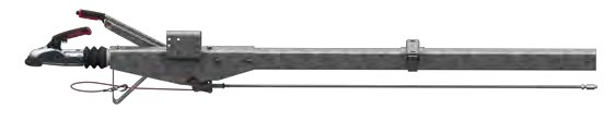 Timon droit carré freiné 950 à 1 600 kg — avec tête d&rsquo;attelage AK 161 pour frein de roue 1637 / 2051 (90/27), C 2 740 mm, A 3 407 mm AL-KO 20062013