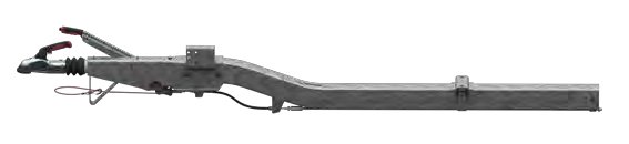 Timon coudé carré freiné 251 S – K26 version B — avec tête d’attelage AK 270 pour frein de roue 1637 / 2051 (90/27), C 2 080 mm, A 2 790 mm AL-KO 20063005