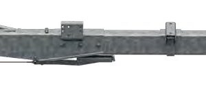 Timon droit carré freiné 2 500 à 3 500 kg — avec tête d&rsquo;attelage AK 351 pour frein de roue 2051, C 2 100 mm, A 2 935 mm AL-KO 20036470