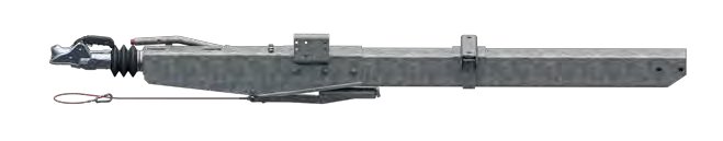 Timon droit carré freiné 2 500 à 3 500 kg — avec tête d’attelage AK 351 pour frein de roue 2361, C 2 260 mm, A 3 095 mm AL-KO 20036358
