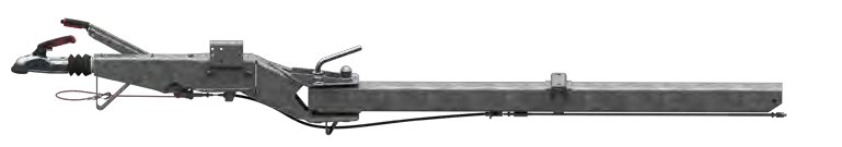 Timon coudé carré freiné avec tête d’attelage AK 161 — C 1710 mm, A 2970 mm AL-KO 20063308