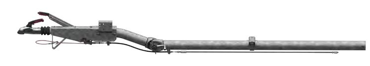 Timon coudé carré freiné — C 2 505 mm, A 3 775 mm AL-KO 20063911