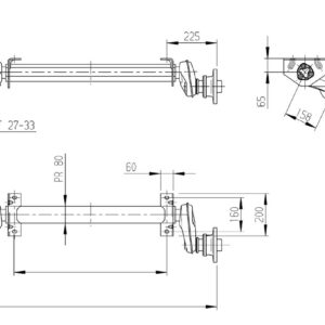 Essieu freiné — accessoire pour tandem, Ø 70 / Ø 88,9 / 60 / 70 / 100 AL-KO 247853