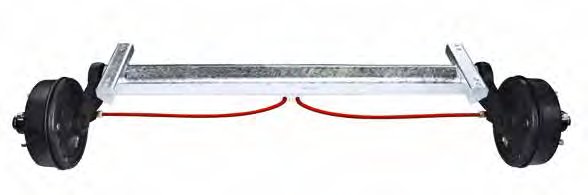 Essieu freiné 2 500 kg — voie 1 980 mm, EAB 1 450 mm AL-KO 20054288