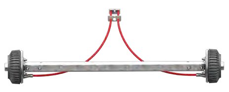 Essieu freiné 1 500 kg — voie 2 000 mm, EAB 1 550 mm AL-KO 20058167