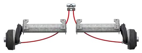 Essieu freiné — 1 500 kg, B 1600-3, 112×5, voie 645 mm, EAB 420 mm AL-KO 1226170