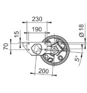 Essieu freiné — 2 500 kg, perçage 205×6, voie 668 mm AL-KO 1227681