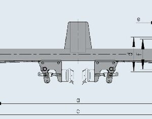 Essieu à éléments caoutchouc pour remorques à freinage à air — solo, charge à l’essieu 1800 kg, voie 110 mm, EAB 1400 mm, perçage 112×5, déport 30 mm AL-KO 1220493